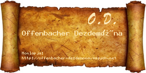 Offenbacher Dezdemóna névjegykártya