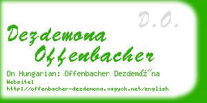 dezdemona offenbacher business card